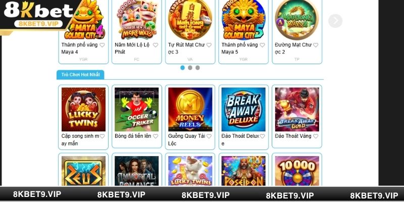 Top game nổ hũ được yêu thích tại 8KBET